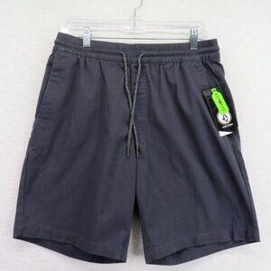 Volcom Shorts Mens Medium Gray Frickin Elastic Waist 19‎ Walk Hybrid REPREVE Eco